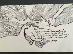 D Lawrence Art work showing hands