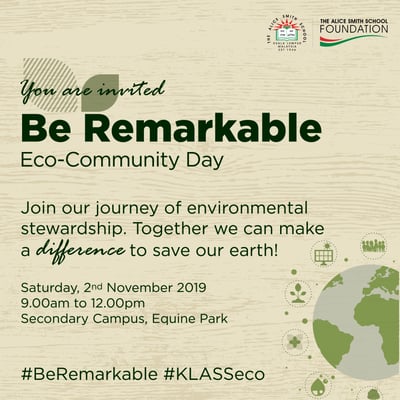 Be-remarkable Eco-Community Day poster