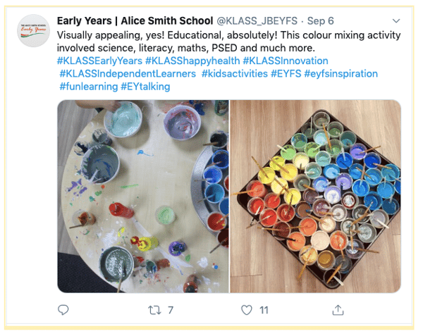 Early Years_Foundation Stage_Alice Smith School Tweet