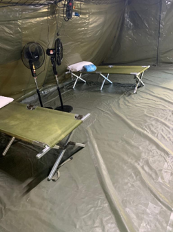 Inside the field Hospital