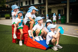 Children playing in KLASS playground