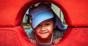 smiling girl at alice smith school