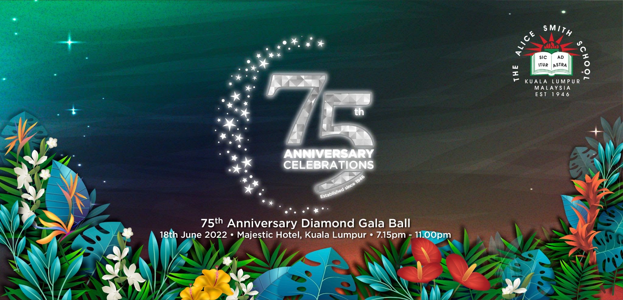 75th Gala ball advert
