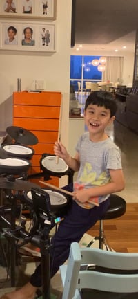 Aynn on his drums