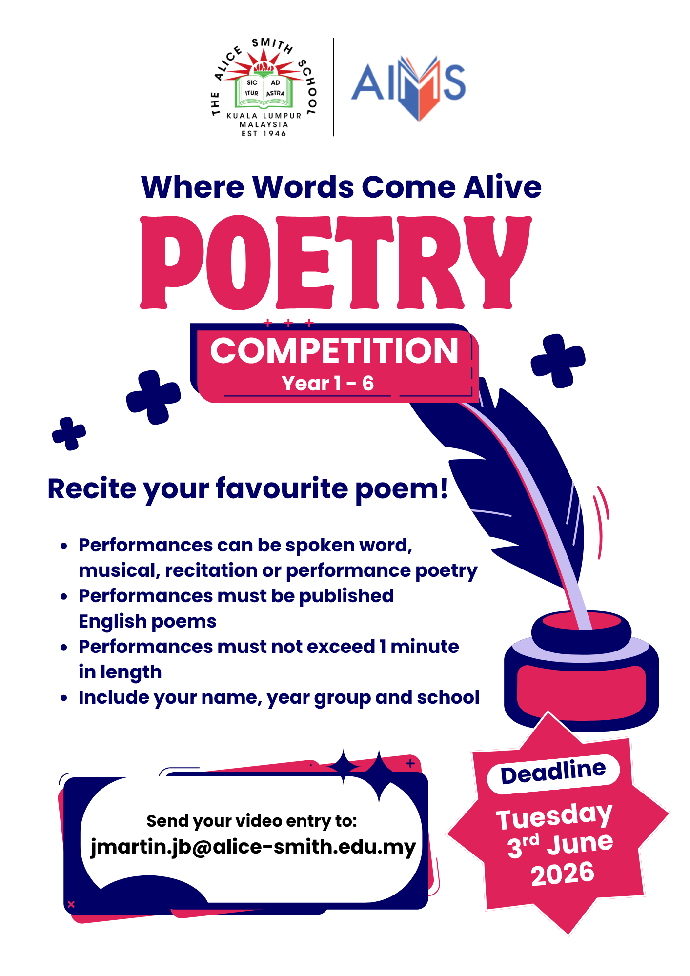 Get Ready for the Exciting AIMS Poetry Competition: Where Words Come Alive