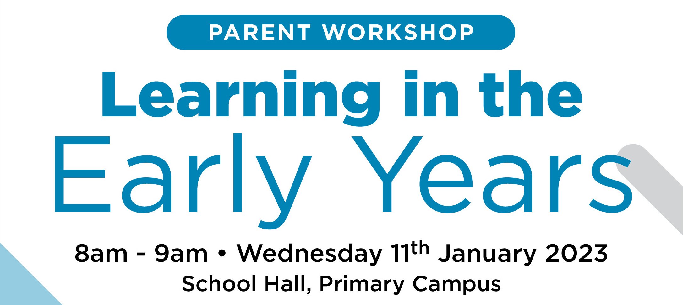 Parent Workshop with Early Years Expert, Jan Dubiel