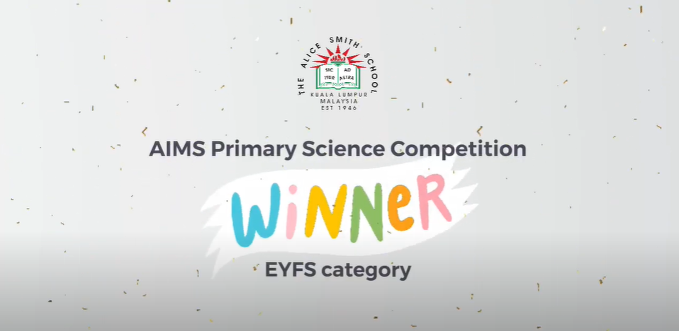 EYFS student wins AIMS Science competition👏